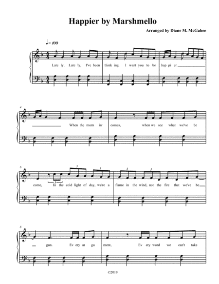 Happier (arr. Diane M. McGahee)