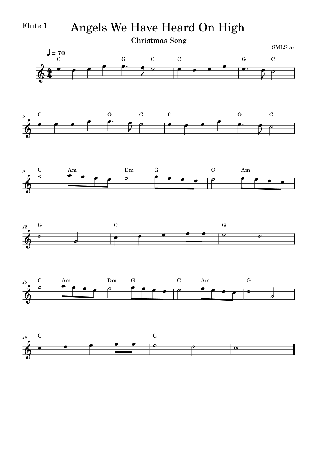 Angels We Have Heard on High - Flute Duet (arr. SMLStar)