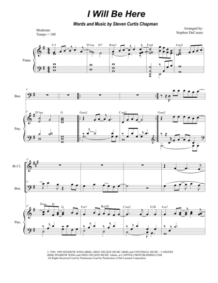 I Will Be Here (arr. Stephen DeCesare)