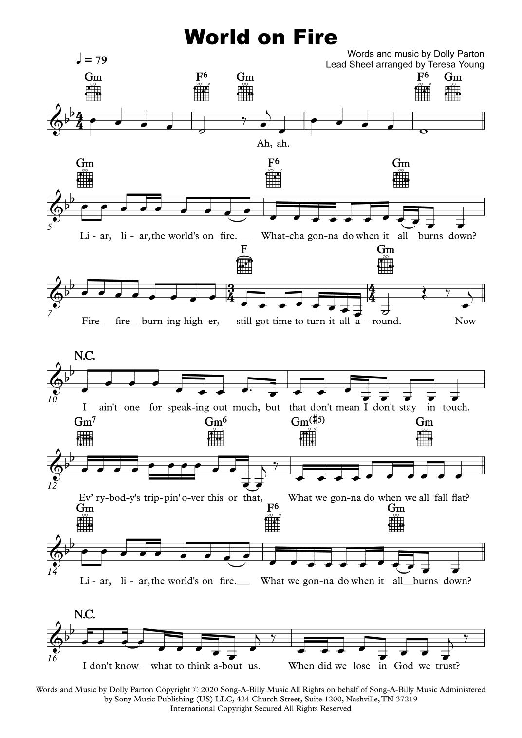 World On Fire (arr. Teresa Young)