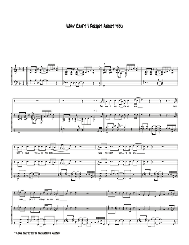 Why Can't I Forget About You (arr. Biegler)