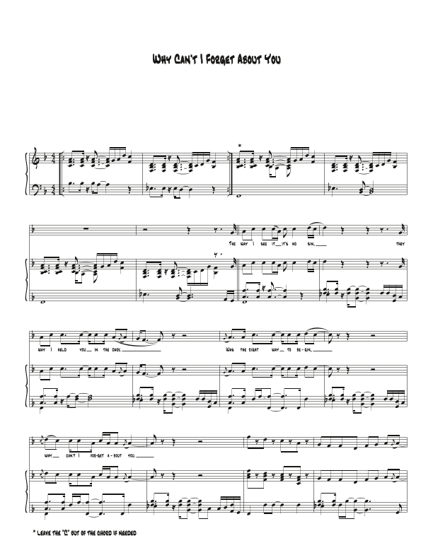 Why Can't I Forget About You (arr. Biegler)