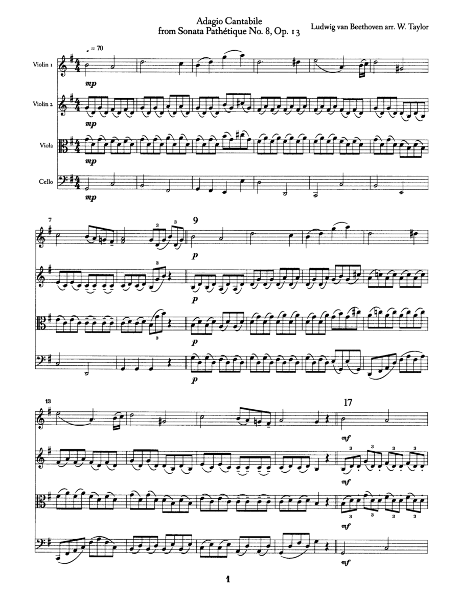 Adagio Cantabile (arr. William Taylor)