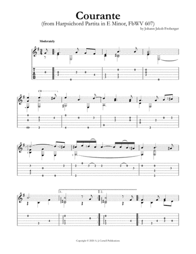 Courante (from Harpsichord Partita in E Minor, FbWV 607) (arr. Mark Phillips)
