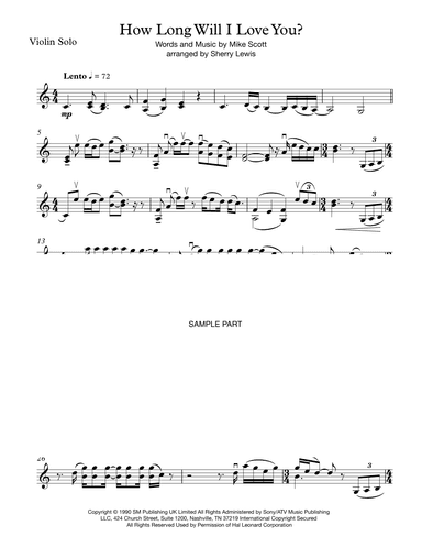 How Long Will I Love You (arr. Sherry Lewis)