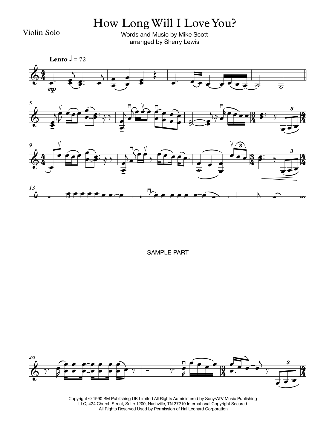 How Long Will I Love You (arr. Sherry Lewis)