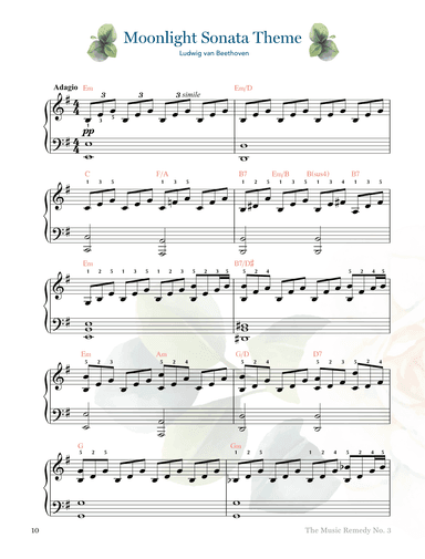 Moonlight Sonata (Easier to Play) (arr. Gaili Schoen for UpperHandsPiano.com)