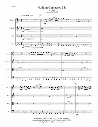Nothing Compares 2 U (arr. Tim Olt)
