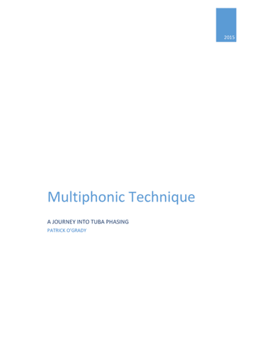 Multiphonics for Tuba