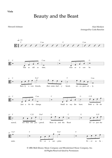 Beauty And The Beast (arr. Cadu Barcelos)