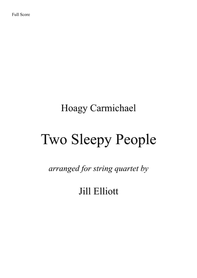 Two Sleepy People (arr. Jill Elliott)