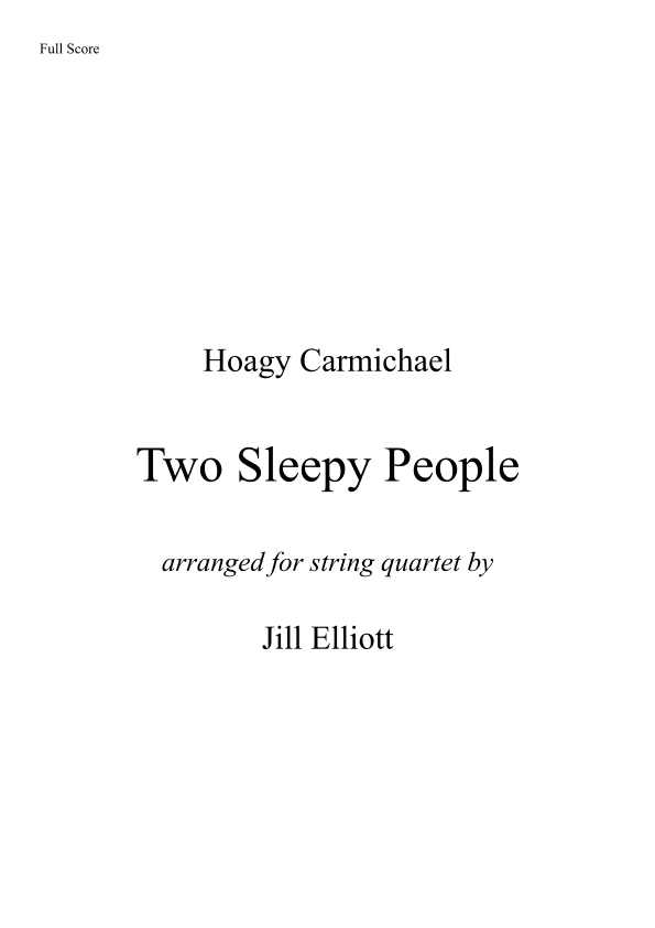 Two Sleepy People (arr. Jill Elliott)