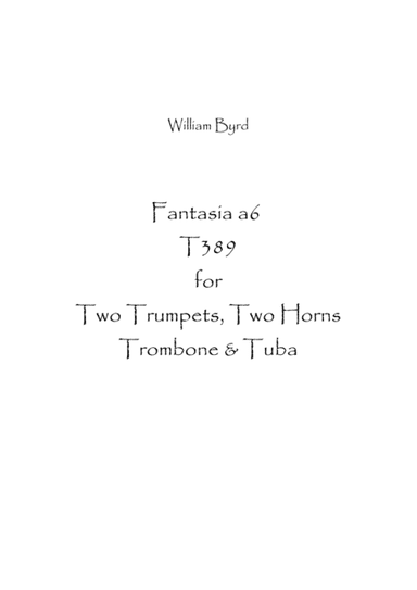 Fantasia a 6 T.389 (arr. Spence Bundy)