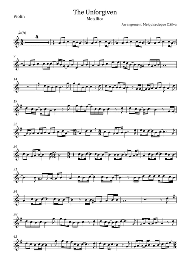 The Unforgiven (arr. Melquisedeque C.Silva)