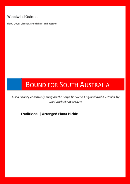 Bound for South Australia (arr. Fiona Alice Hickie)