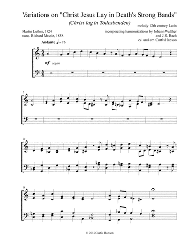 Christ Jesus Lay in Death's Strong Bands (SATB) (arr. Curtis Hannon)