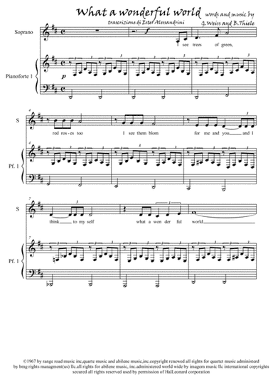 What A Wonderful World (arr. Ester Alessandrini)