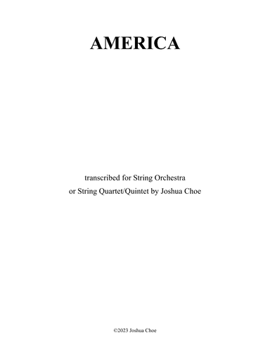 America (alt. God Save the King) (arr. Joshua Choe)