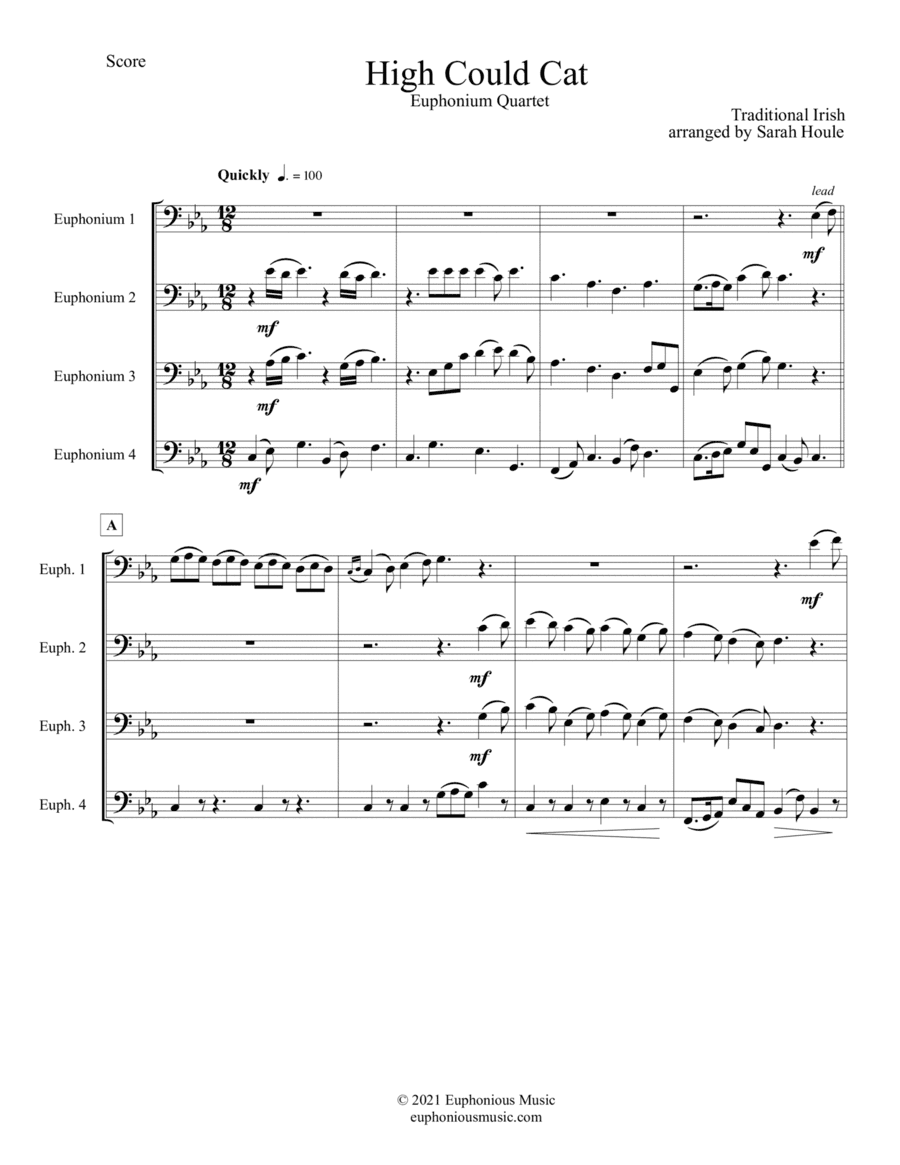 High Could Cat - Euphonium Quartet (arr. Sarah Houle)