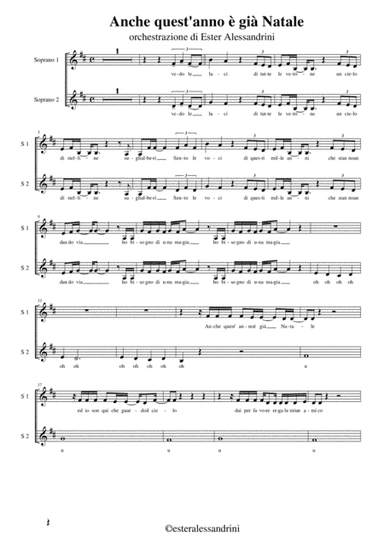 Anche quest'anno è già Natale- parte per coro (arr. E.Alessandrini)