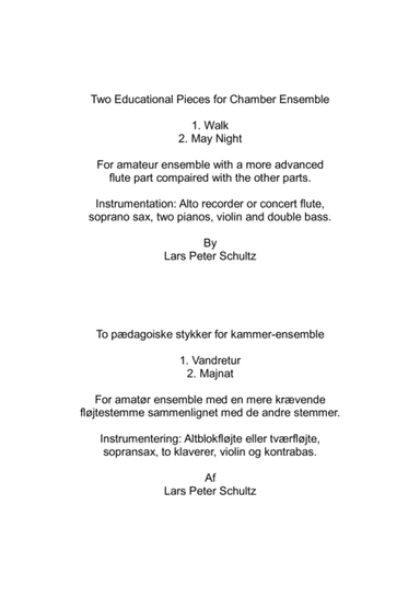 Two Educational Pieces for Chamber Ensemble