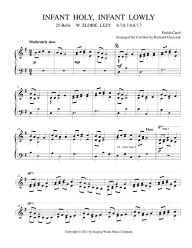 25B. Infant Holy, Infant Lowly (W ZLOBIE LEZY) (arr. Richard Giszczak)
