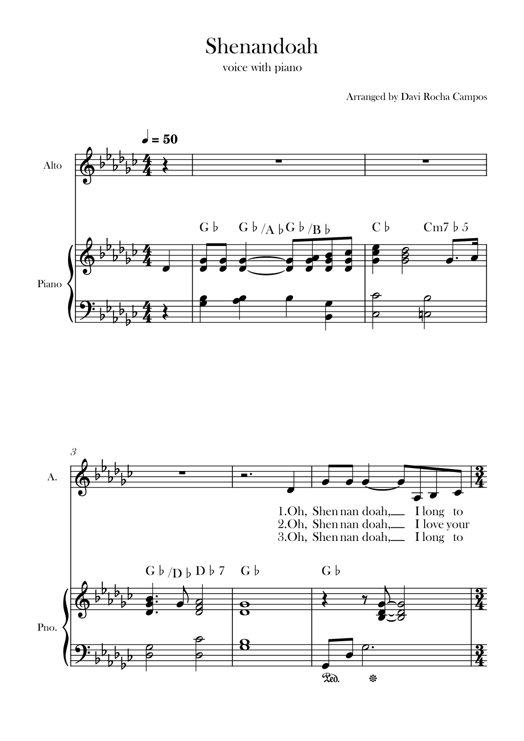Shenandoah (arr. Davi Rocha Campos)
