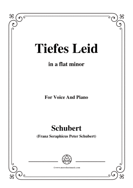 Schubert-Tiefes Leid,in a flat minor,for Voice&Piano (arr. MSM)