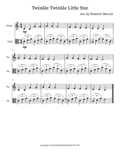 Twinkle Twinkle Little Star (trad Arr) (arr. Dominic Meccia)