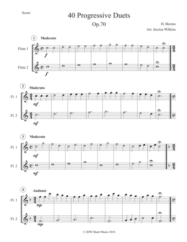 40 Progressive Flute Duets (arr. Jessica Wilkins)