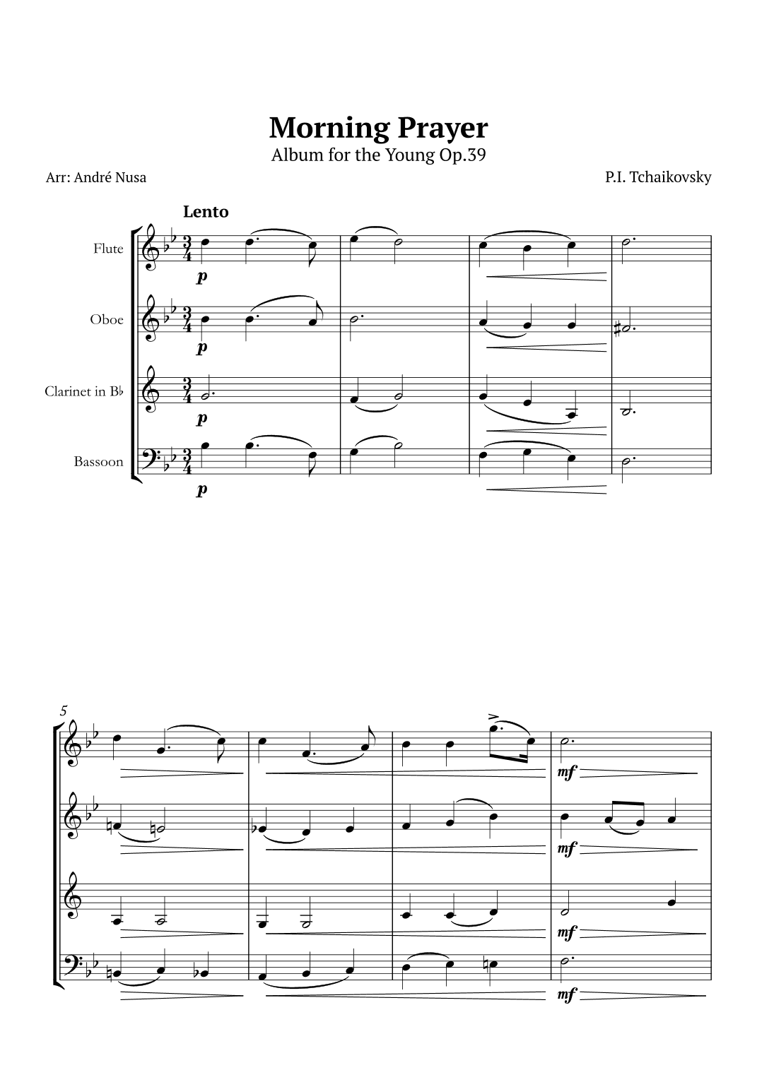 Morning Prayer (arr. André Nusa)