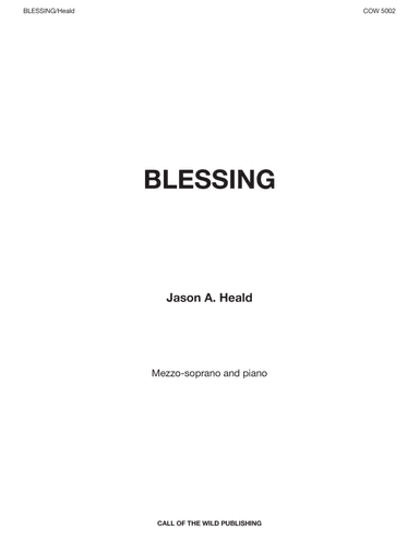 "Blessing" for voice and piano