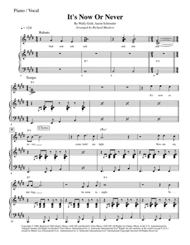 It's Now Or Never (arr. Richard Maslove)