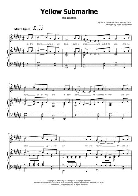 Yellow Submarine (arr. Mario Stallbaumer)