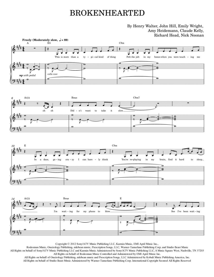 Brokenhearted (arr. Daniel Pippert)