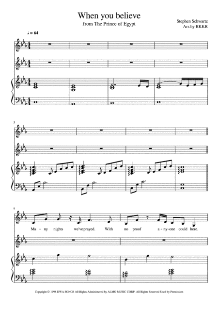 When You Believe (arr. RKKR)
