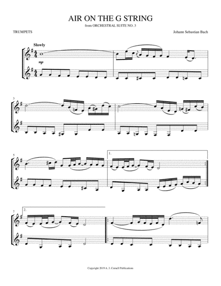 Air on the G String (from Orchestral Suite No. 3) (arr. Mark Phillips)