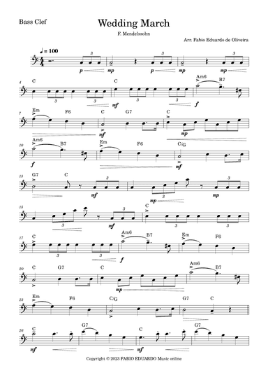 Wedding March (Mendelssohn) (arr. Fabio Eduardo de Oliveira)