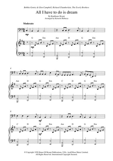 All I Have To Do Is Dream (arr. Kaiserin Rebecca)