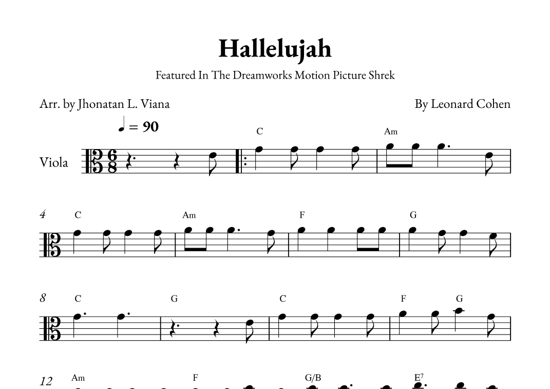 Hallelujah (arr. Jhonatan Lucio Viana)