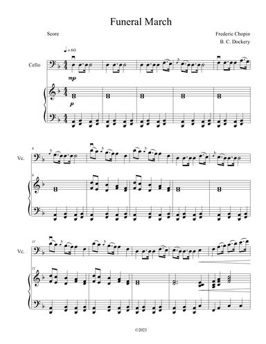 Funeral March (Cello Solo with Piano Accompaniment) (arr. B. C. Dockery)