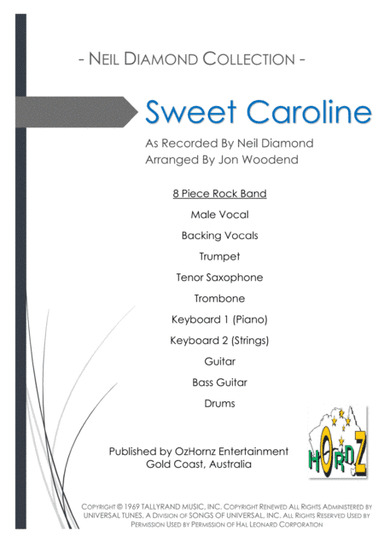 Sweet Caroline (arr. Jon Woodend)
