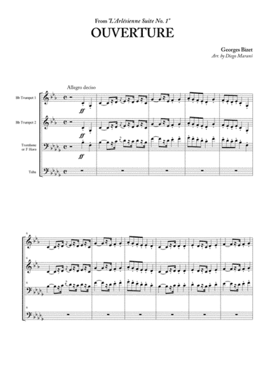 "L'Arlesienne Suite No. 1" for Brass Quartet (arr. Diego Marani)