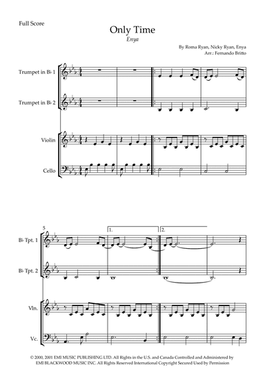 Only Time (arr. Fernando Britto)