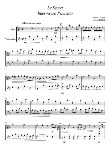 Le secret (Duet for Vla and Vc) (arr. RKKR)
