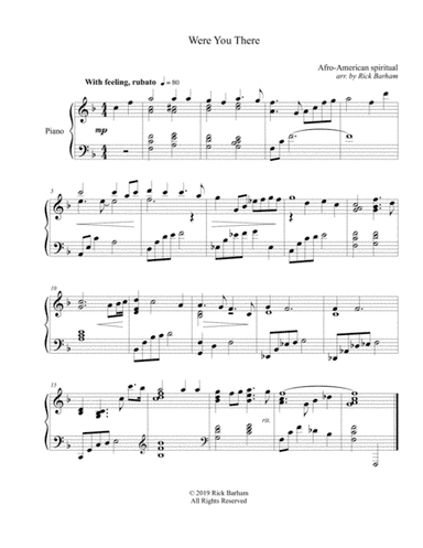 Were You There (arr. Rick Barham)