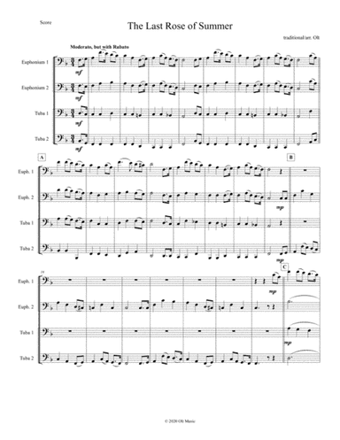 Last Rose of Summer (arr. Tim Olt)