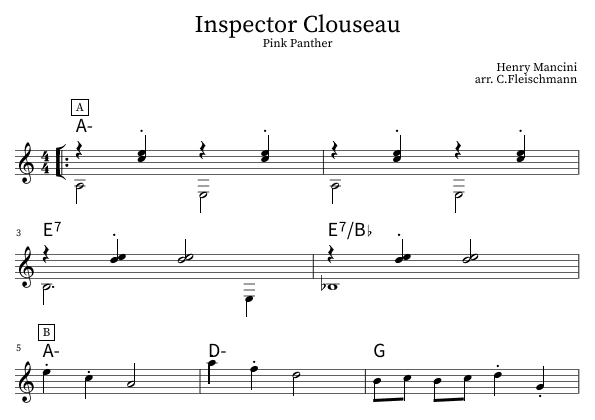 Inspector Clouseau Theme (arr. Christoph Fleischmann)