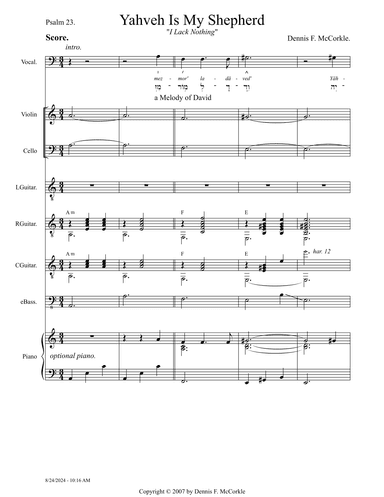 Psalm 23 - Score Only