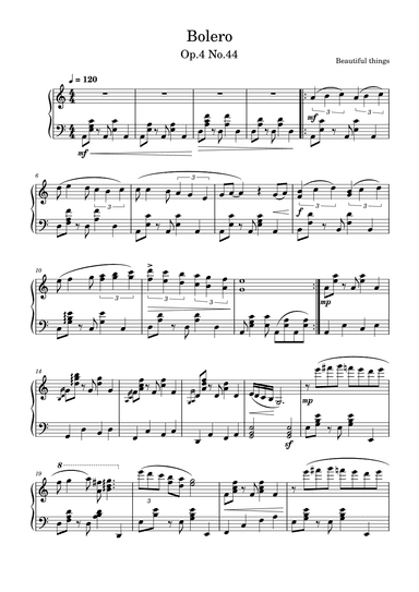 Bolero-Beautiful things Op.4 No.44